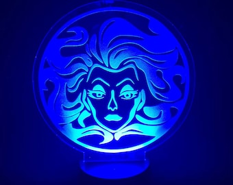 Madame Leota Haunted Mansion Custom Engraved LED Nightlight/Sign
