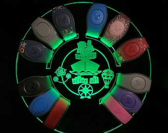 It's A Small World Inspired Custom Engraved LED MagicBand Holder