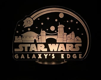 Star Wars Galaxy's Edge Inspired Custom Engraved LED Nightlight/Sign