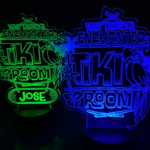 Enchanted Tiki Room Custom Engraved LED Nightlight/Sign