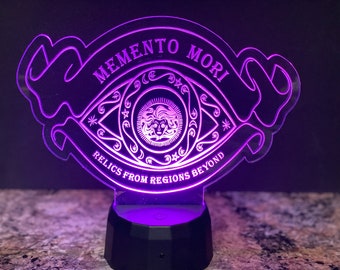Memento Mori Relics from Beyond Haunted Mansion Custom Engraved LED Nightlight/Sign