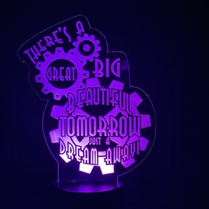 Carousel of Progress There&#39;s A Great Big Beautiful Tomorrow Custom Engraved LED Nightlight/Sign