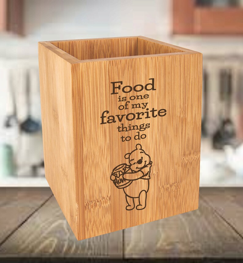 Winnie the Pooh Engraved Bamboo Utensil Set Etsy