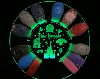 Park Hopper Inspired Custom Engraved LED MagicBand Holder