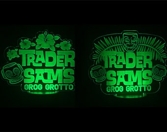 Trader Sam's Grog Grotto Inspired Custom Engraved LED Light Sign Nightlight