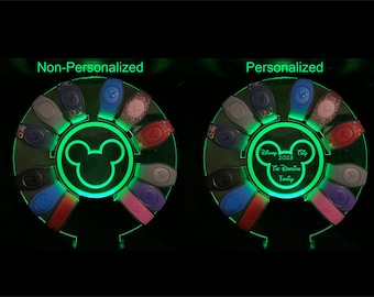 MagicBand Icon Kiosk Inspired Custom Engraved LED MagicBand Holder