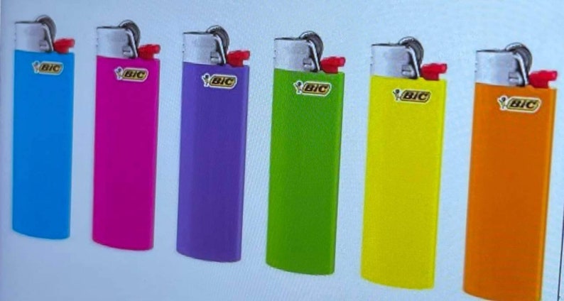 Quality Bic lighters Sold in set of six lighters.Plain colors or New edition colors Mix colors . Durable over 3000 light. .Made in France . image 2