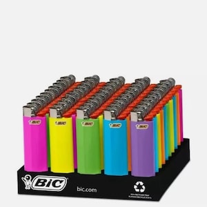 Quality Bic lighters Sold in set of six lighters.Plain colors or New edition colors Mix colors . Durable over 3000 light.  .Made in France .