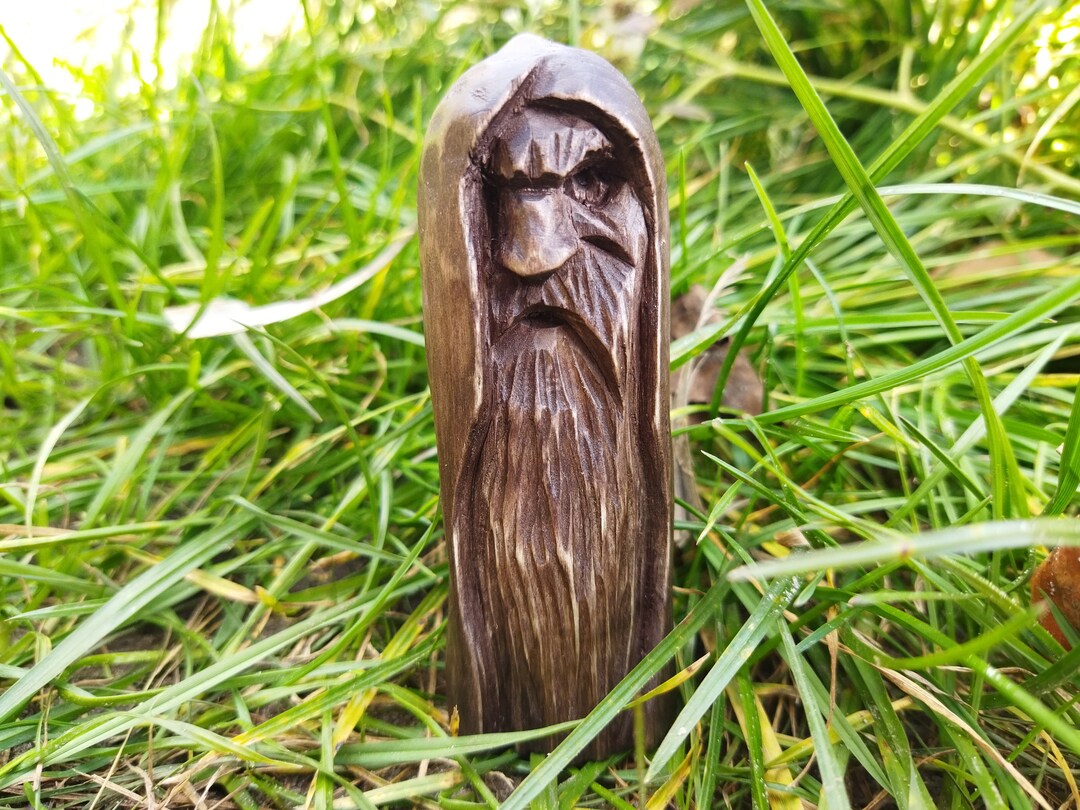 Odin Statue. Handmade Wooden Statuette of the Scandinavian God Etsy
