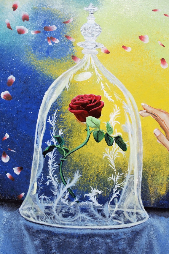 Beauty And The Beast Rose Etsy Uk