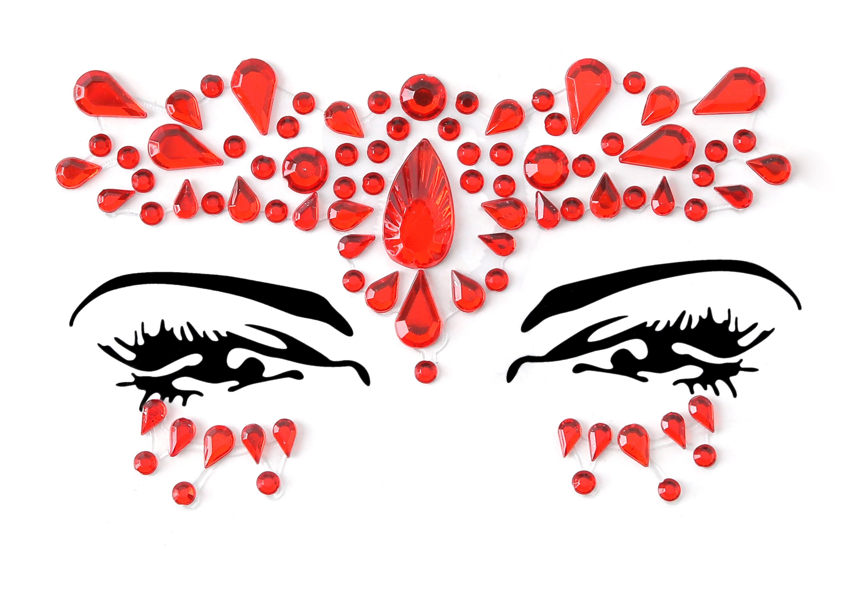 Face jewels red outlet