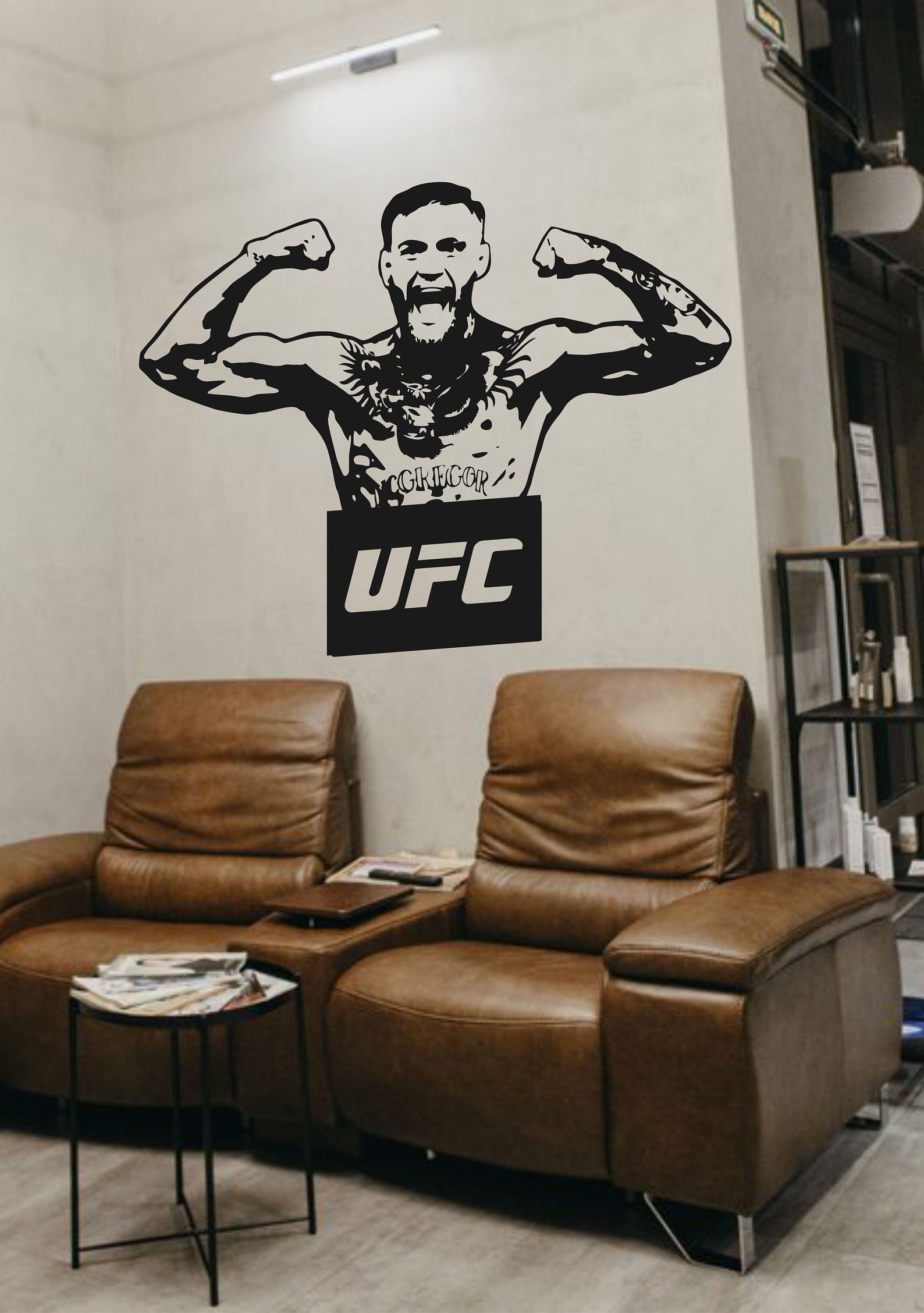 Mix Fight Wall Decal Fighters Wrestling Sticker Extreme Etsy