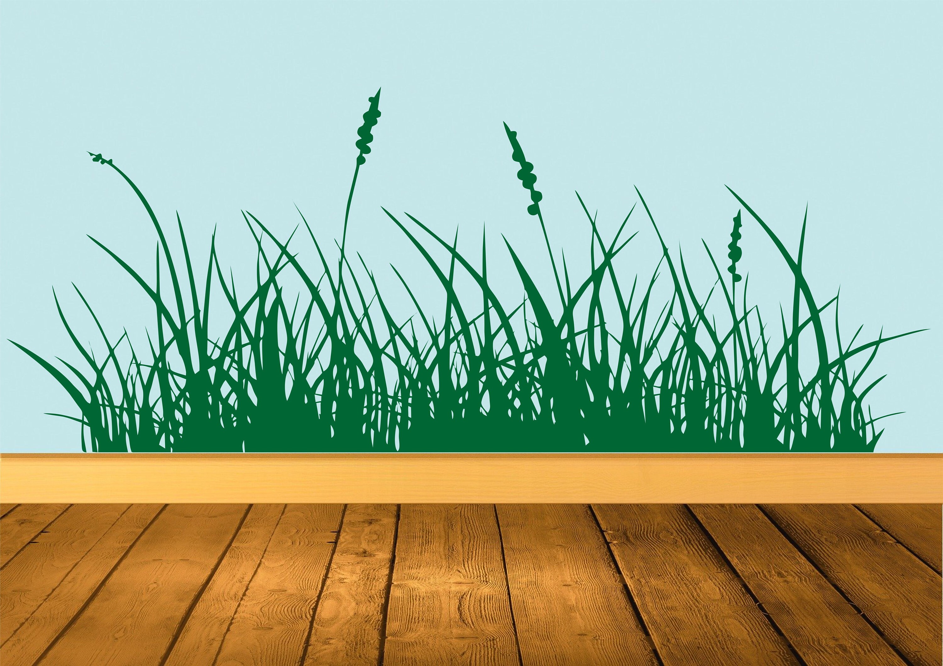 Wispy Grass Wall Decal Custom Nature Wall Sticker Grass Decal Etsy