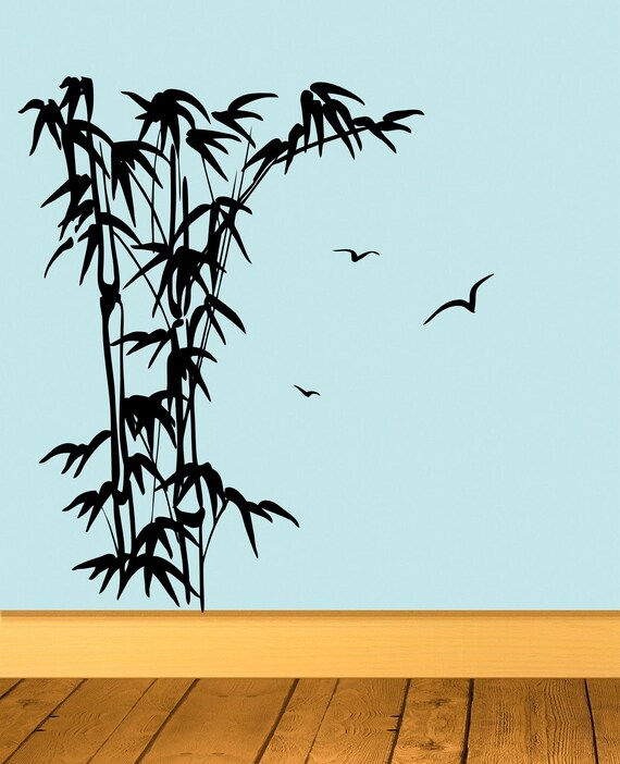 Tall Bamboo Wall Decal Vinyl Wall Stickers Art Custom Home Etsy