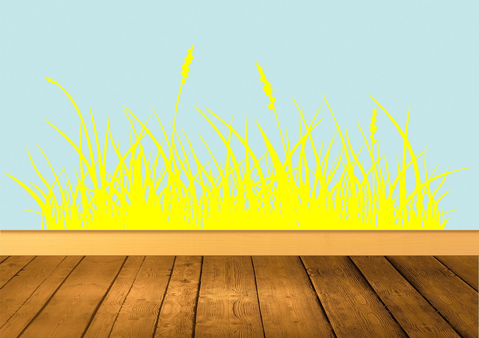 Wispy Grass Wall Decal Custom Nature Wall Sticker Grass Decal Etsy