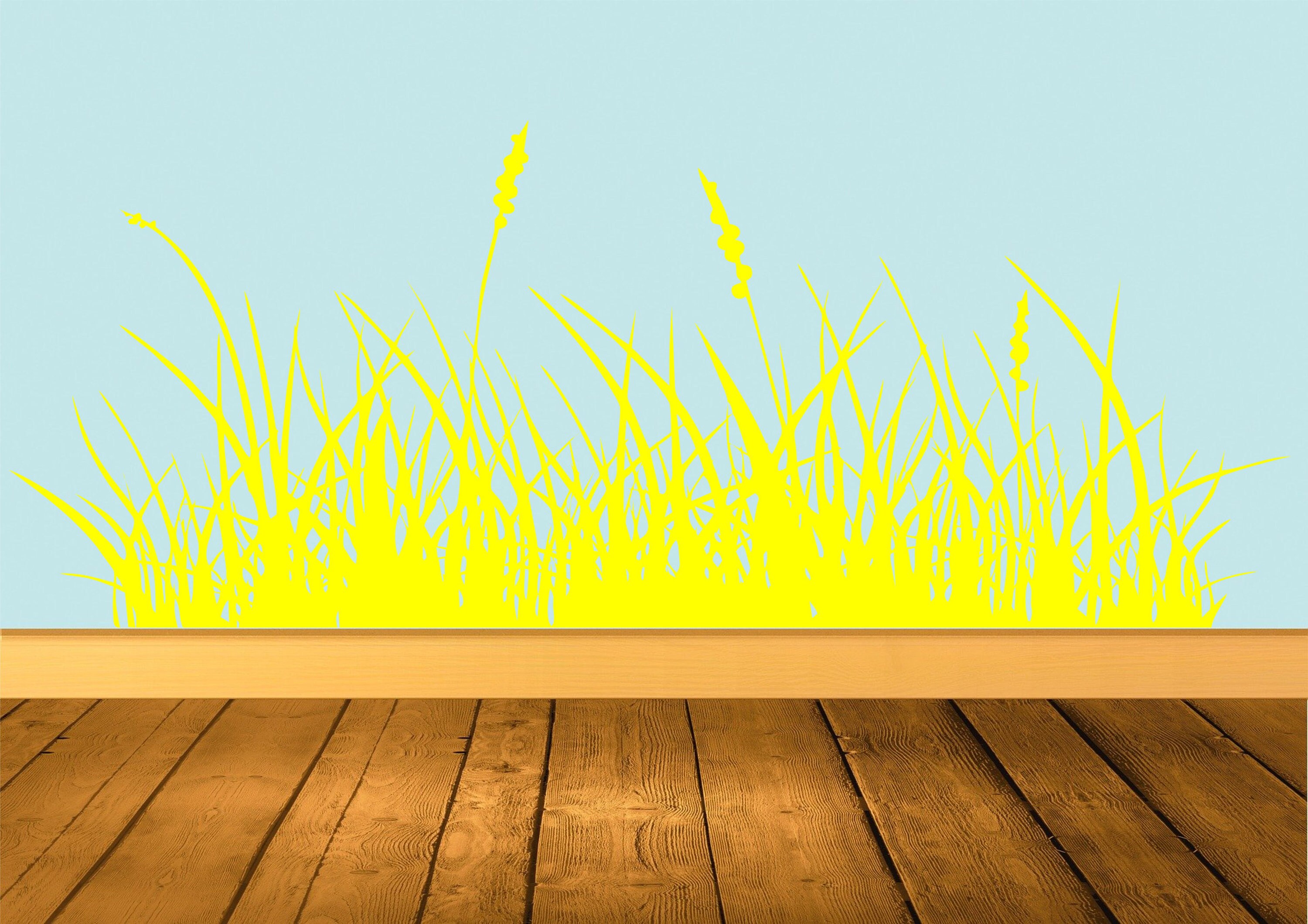 Wispy Grass Wall Decal Custom Nature Wall Sticker Grass Decal Etsy