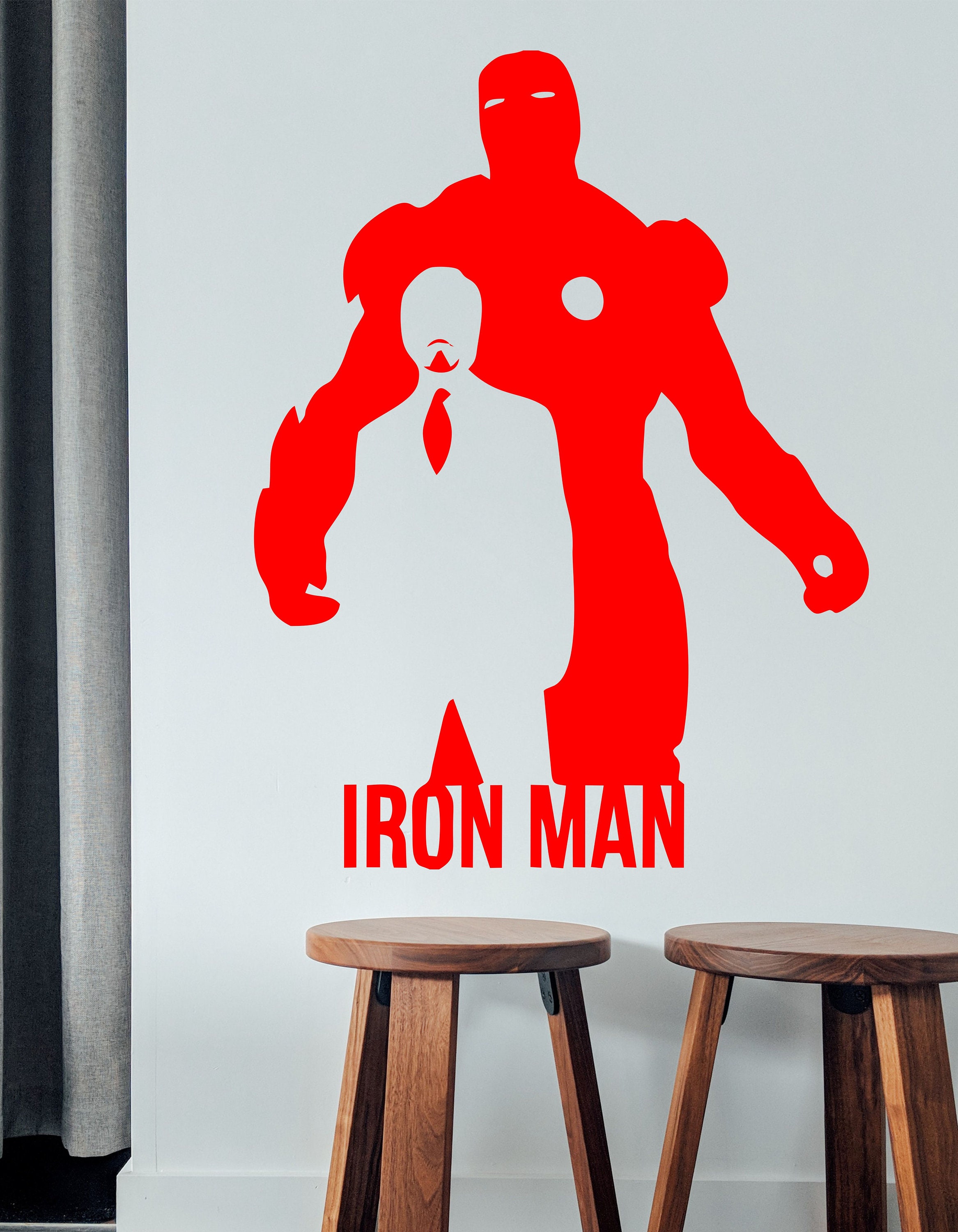Iron Man Wall Sticker Vinyl Decal Comics Superhero Art Etsy
