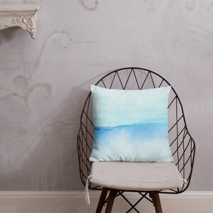 Watercolor Stripe Printed Premium Pillow