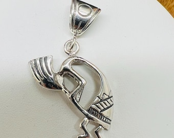 Kokopelli Pendant 925 STERLING SILVER Fertility Deity Native