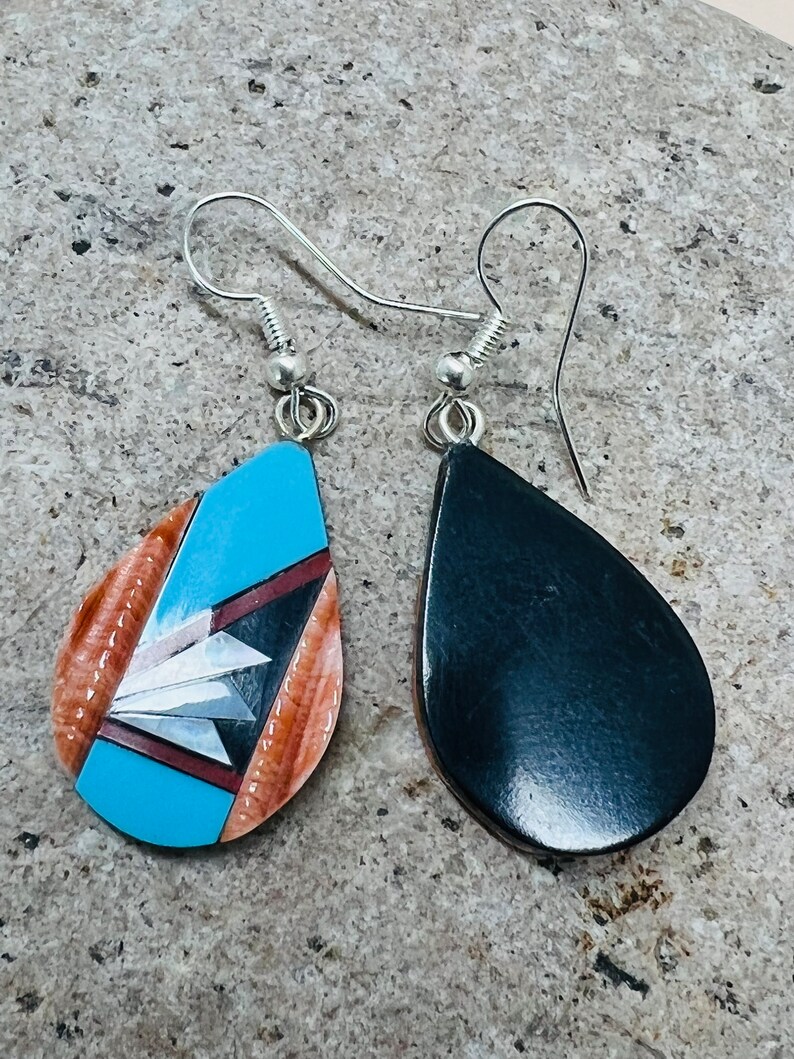 Colorful Earrings/multi Color Large Teardrops Earrings/turquoise ...