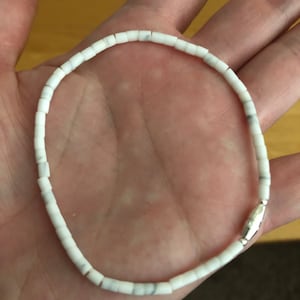 Bracelet/White bracelet/White turquoise bracelet/White Buffalo bracelet/ White turquoise heishi bracelet/made in USA