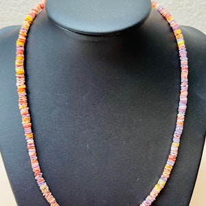Spiny oyster heishi necklaces/ Colorful necklaces /