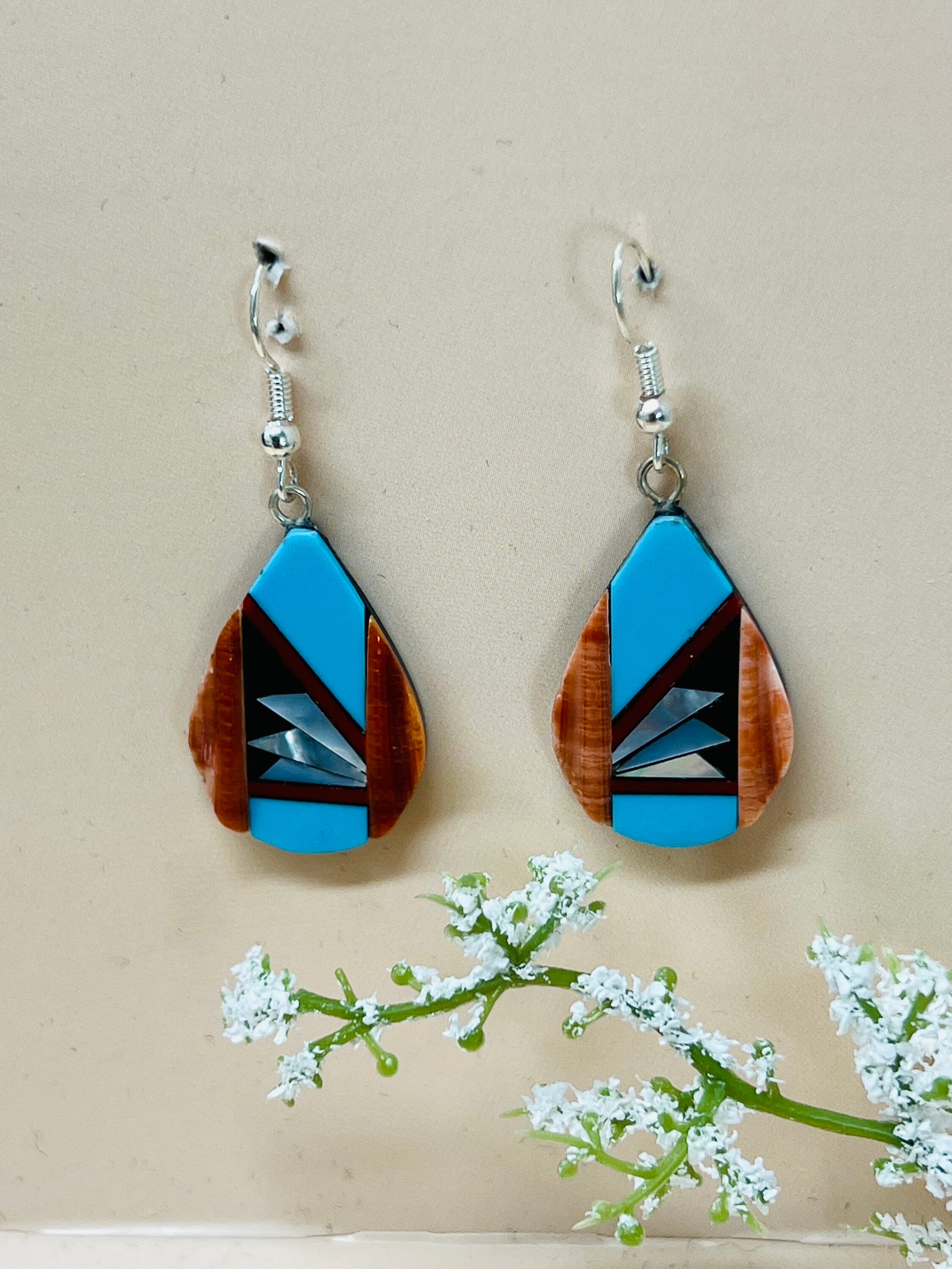 Colorful Earrings/multi Color Large Teardrops Earrings/turquoise ...