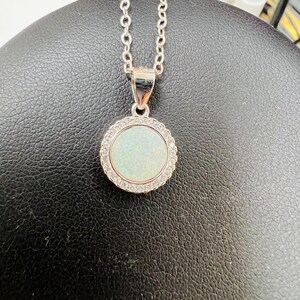 White Opal pendant pendant/white Opal necklaces /Sterling Silver white Opal pendant necklaces