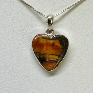 Big Spiny Oyster copper Turquoise pendant /925 Sterling silver pendant/Handmade gemstone pendant/ Heart pendant/ Gift for mom