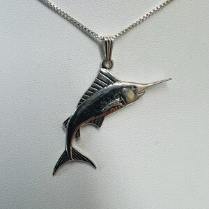 Large Fish inlay pendant/Sterling Silver Large Fish inlay pendant necklaces/Southwestern  Large silver fish pendant