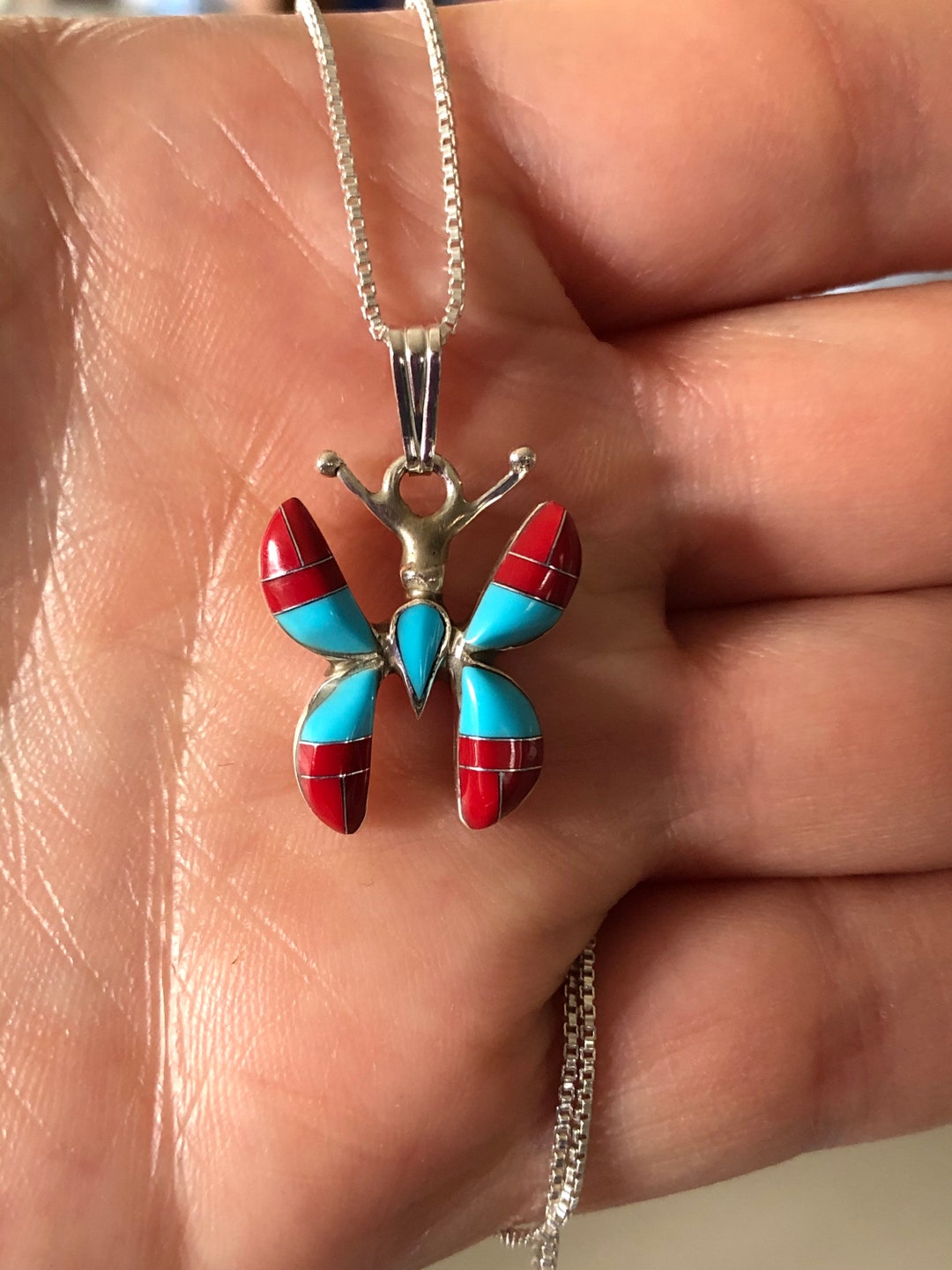 Pendentif Coeur En Capiz - Coquillage Papillon - Fabriqué Aux Philippines - Rose
