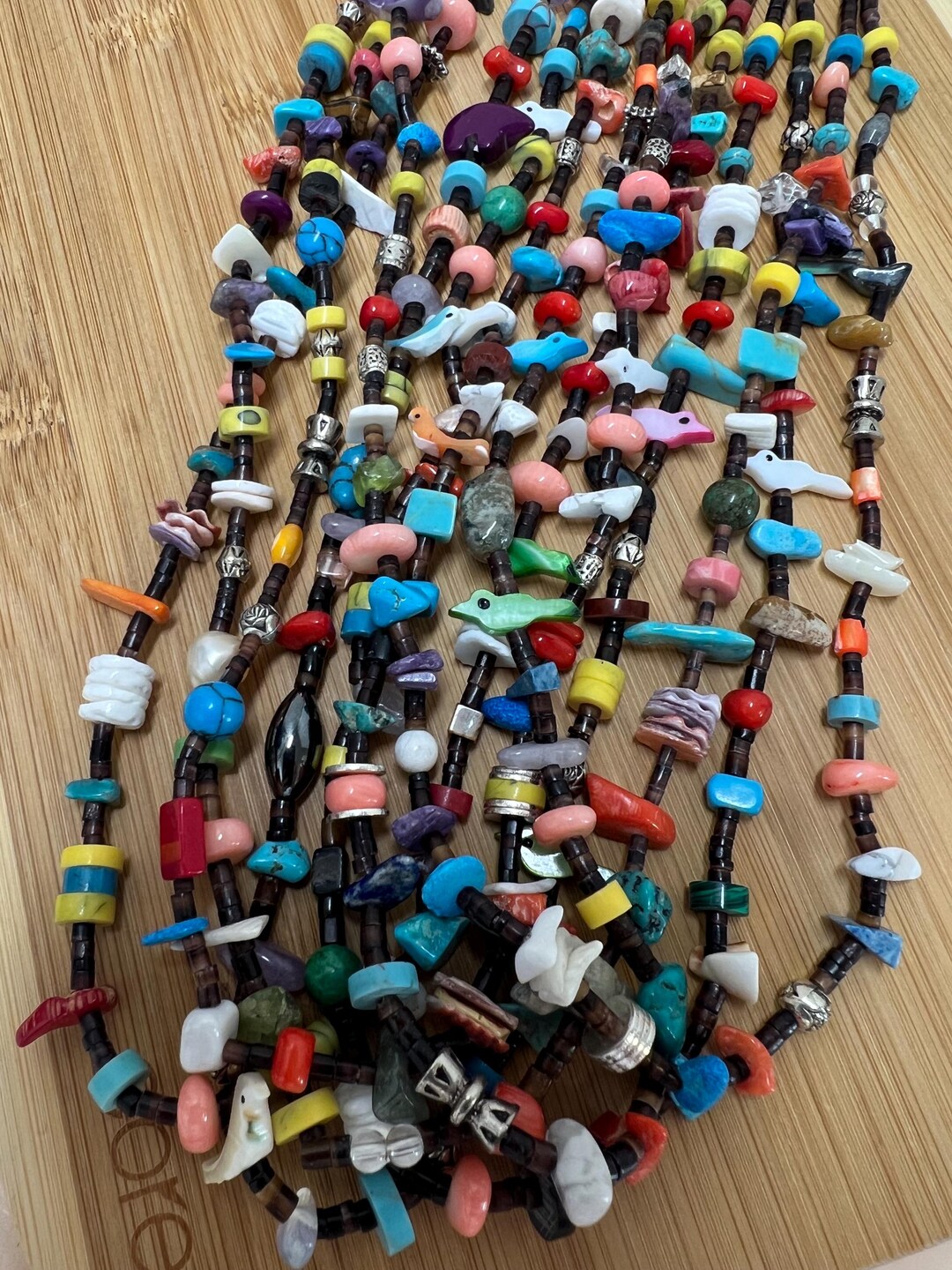 Multi Beads and Seeds Beads Necklaces/colorful