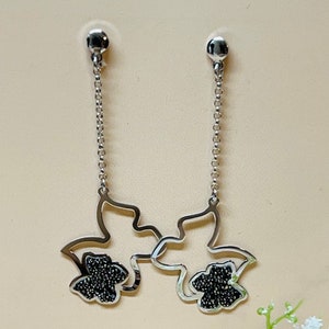 Sterling silver earrings/Sterling silver dangling earrings/Silver dangle drop earrings/