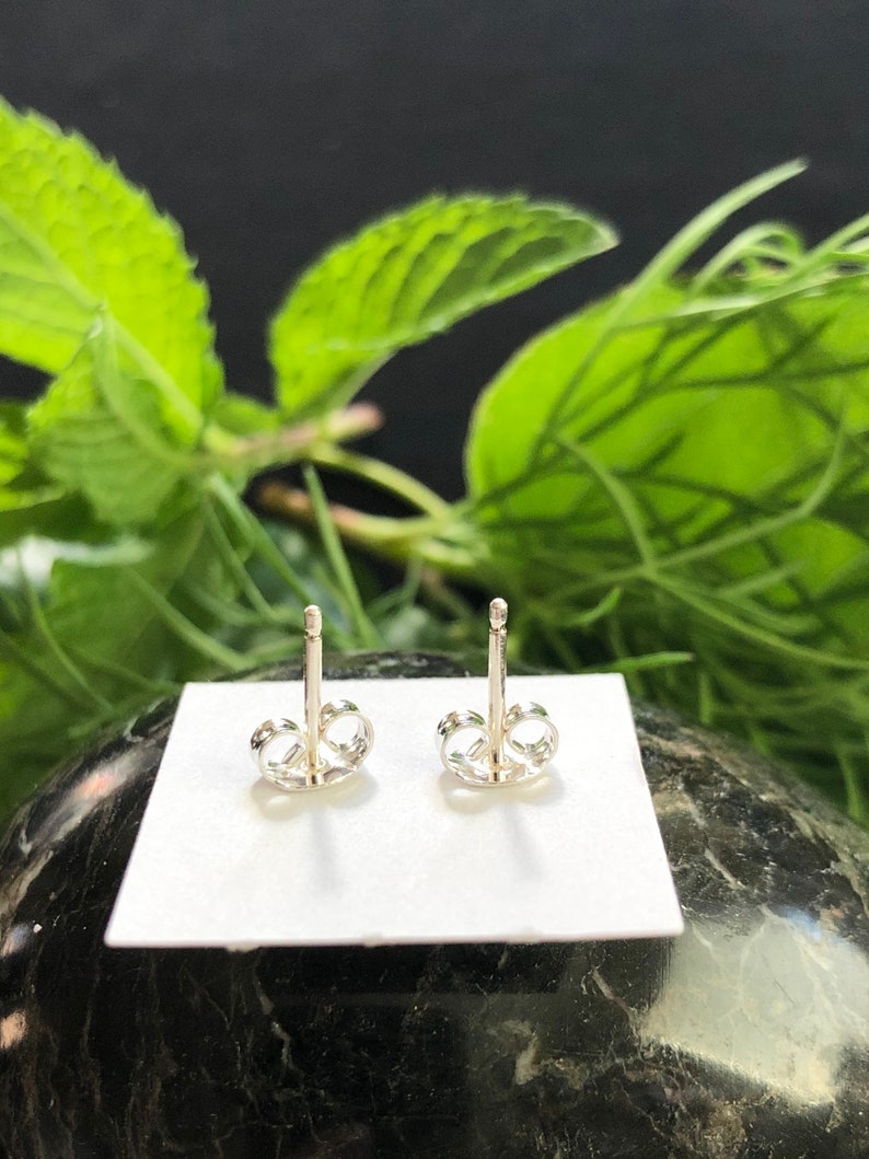 YellowNatural Stone earringsSterling Silver stud4mm Citrine DotsRound Stud Earrings Real stone Made in USA