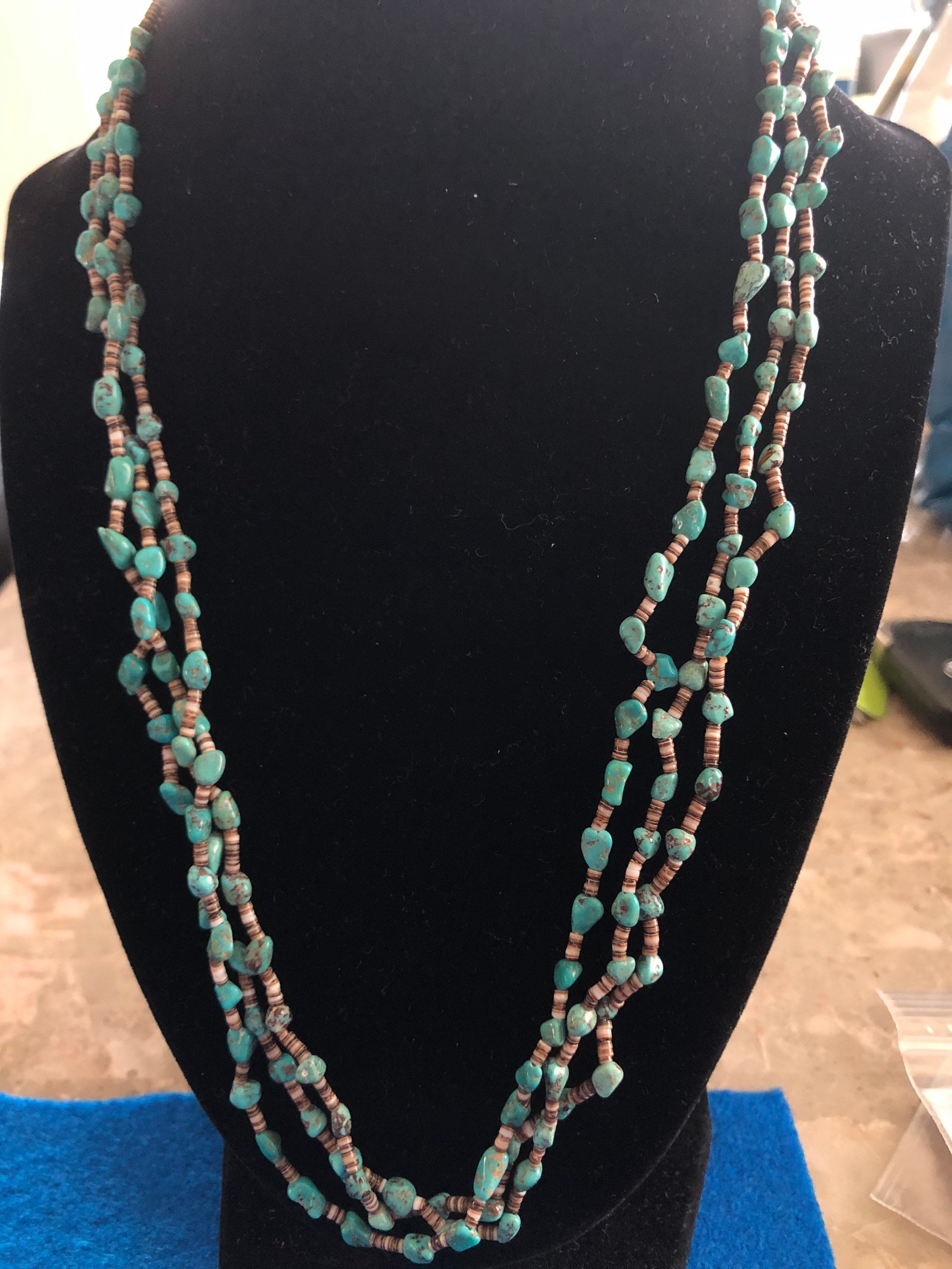 Multi Strands Turquoise Necklace/Natural Turquoise Beaded Etsy