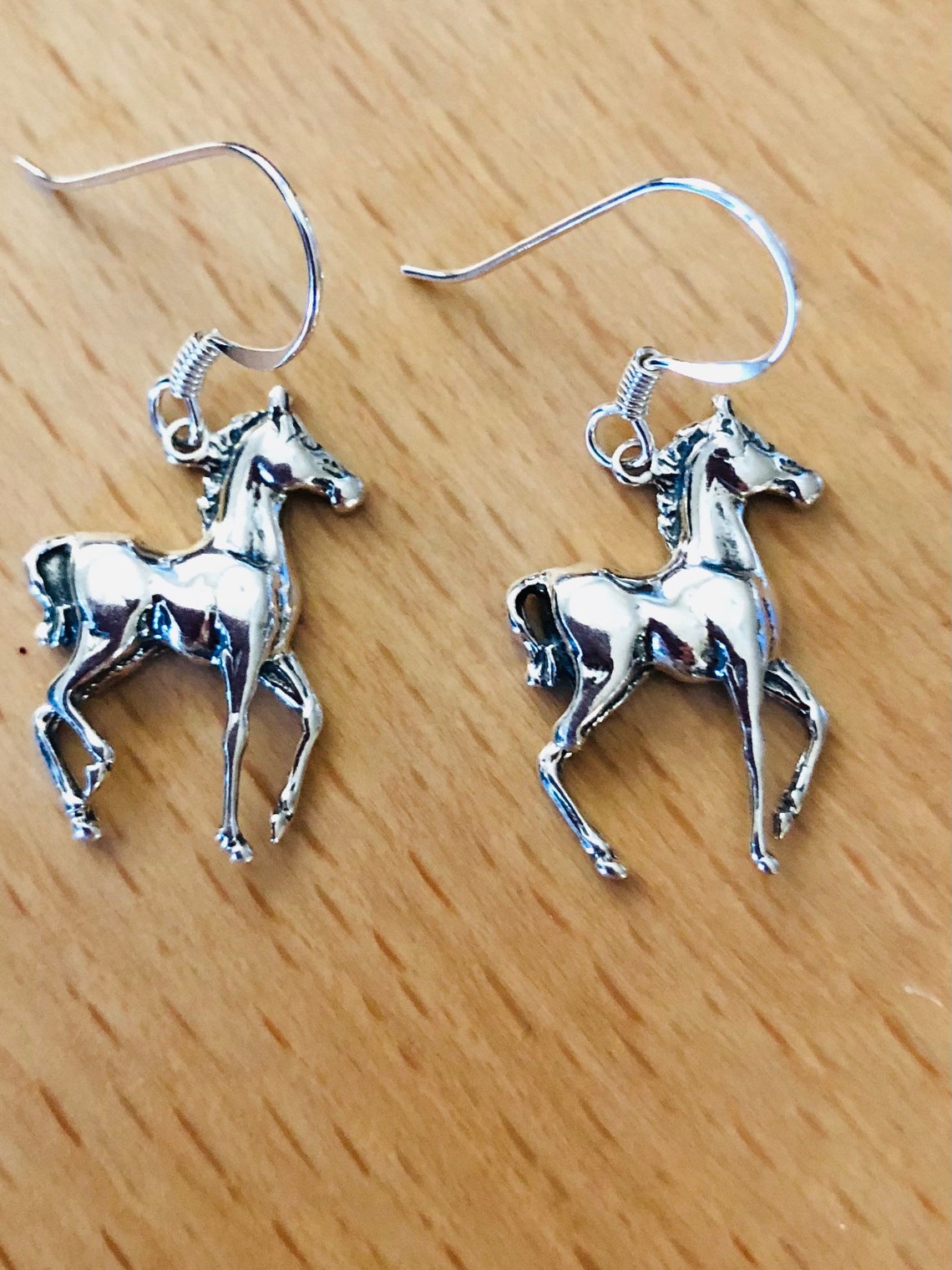 Horse/horse Earrings/sterling Silver Horse Etsy