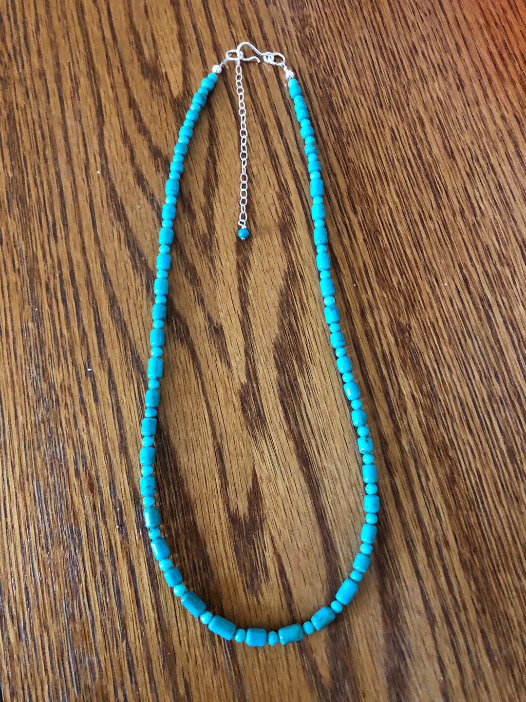 Natural Turquoise Beaded Necklaces/ 20 Inches Turquoise Beaded
