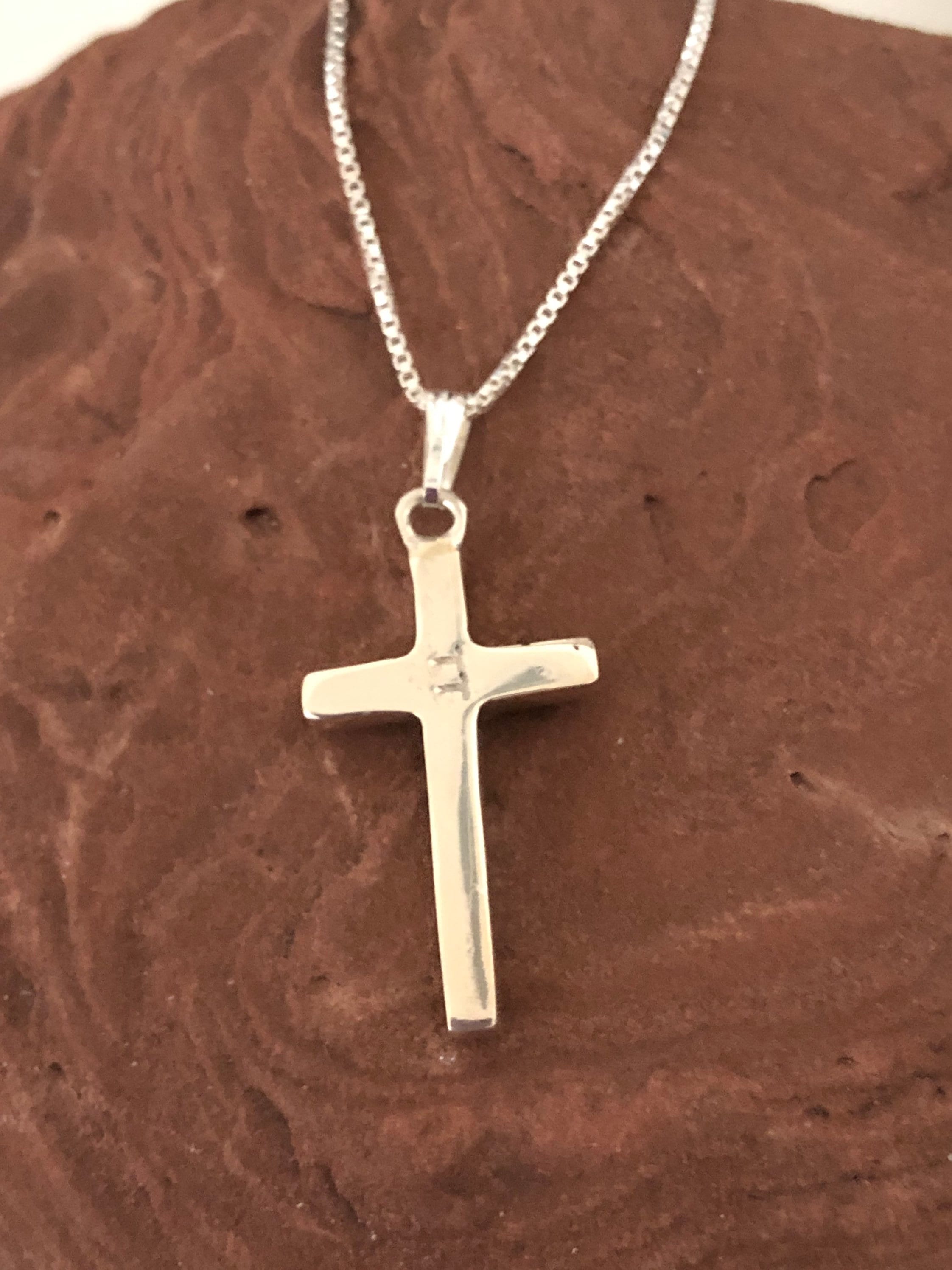 Cluster Cross Inlay Necklace