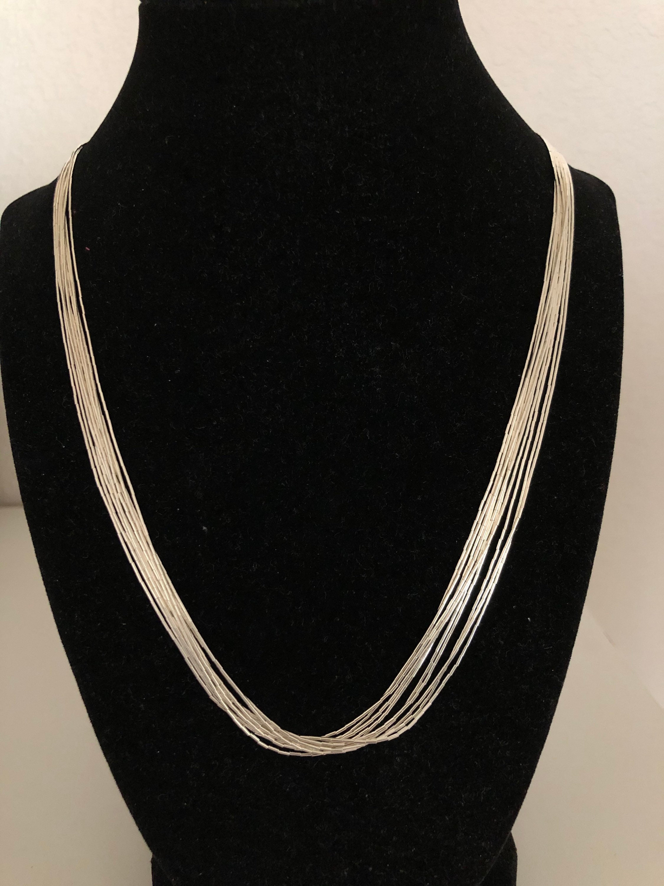 Liquid Silver Earrings 10-strand Sterling Silver- Handmade Liquid Silver Earrings 10-strand Sterling Silver- Handmade