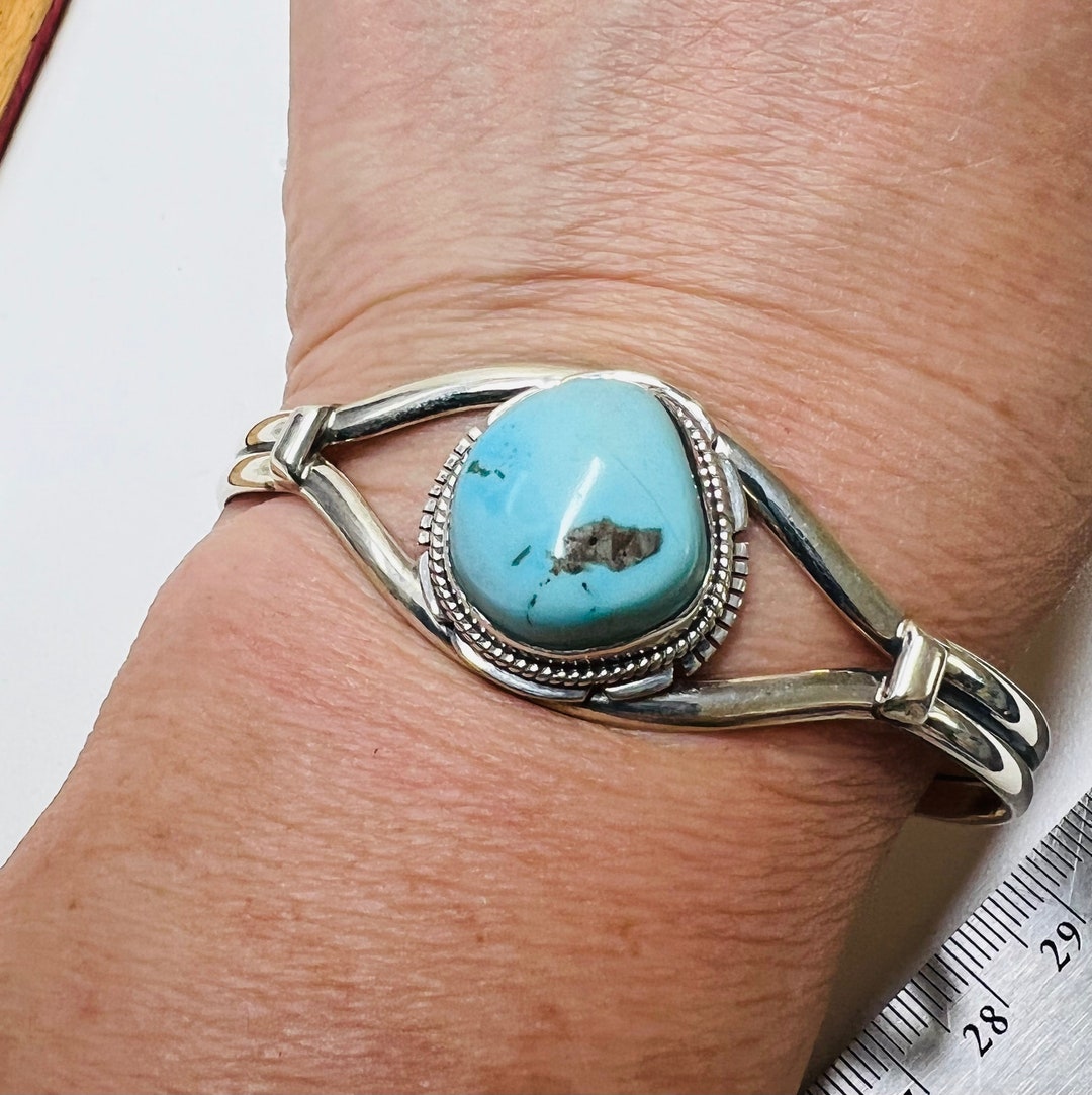 Sterling Silver Kingman Turquoise Cuff Bracelet