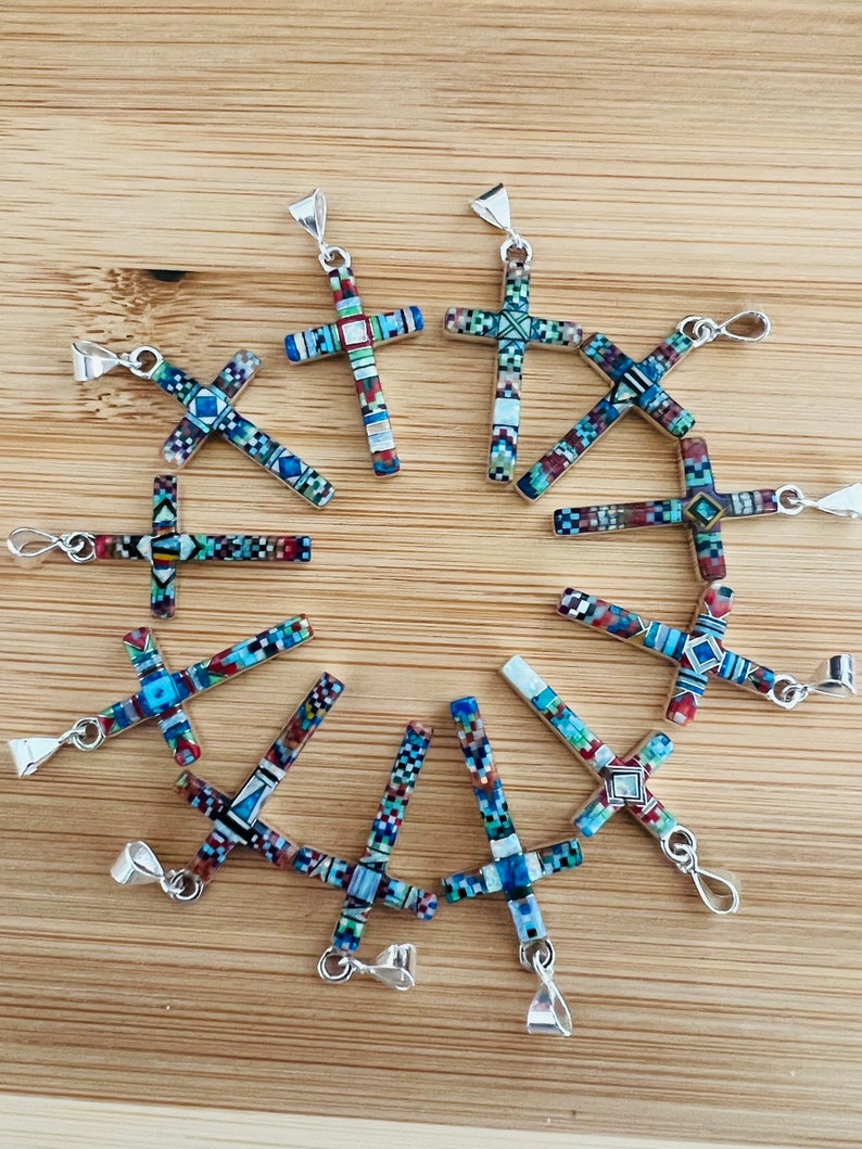 Cluster Cross Inlay Necklace main image 1