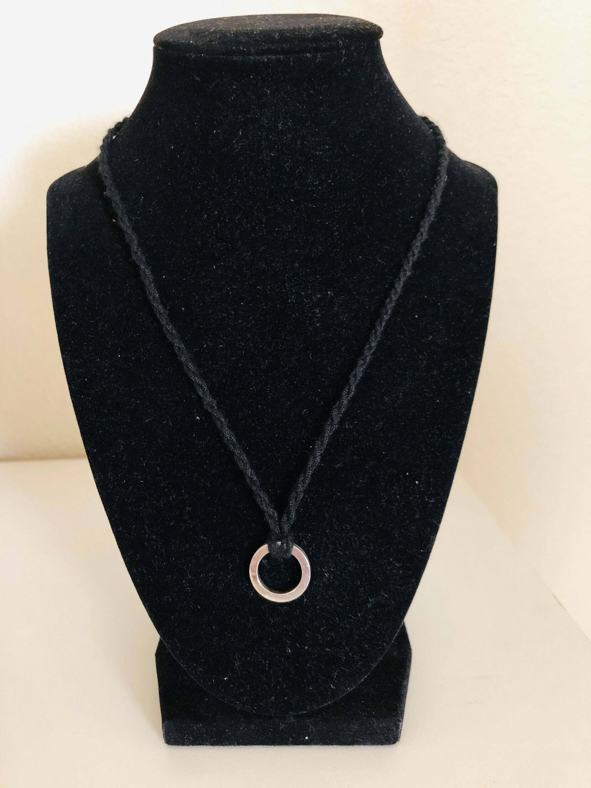 Black necklaces/ring necklaces/Sterling silver ring Etsy