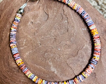 Heishi bracelet / multi color shell beach bracelets /Spiny oyster bracelets /Natural Sea Sell bracelets