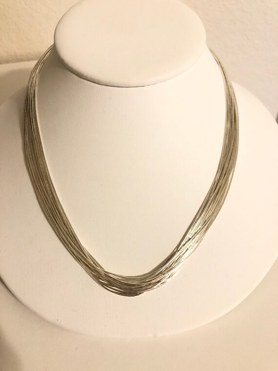 Liquid Silver Earrings 10-strand Sterling Silver- Handmade Liquid Silver Earrings 10-strand Sterling Silver- Handmade