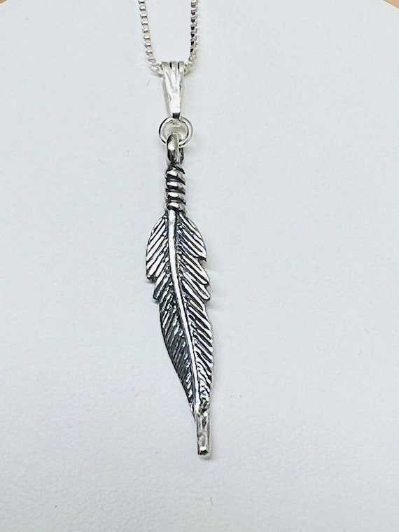 Feather /Feather Necklace /Sterling Silver Feathers pendant necklaces /Silver Feather Pendent/