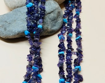 Purple necklace/Amethyst necklace/Purple Amethyst beaded necklace/Bridesmaid necklaces/Multi strands purple Amethyst necklace