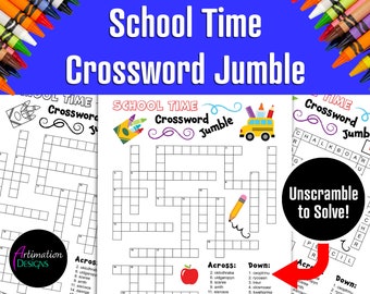printable crossword etsy canada