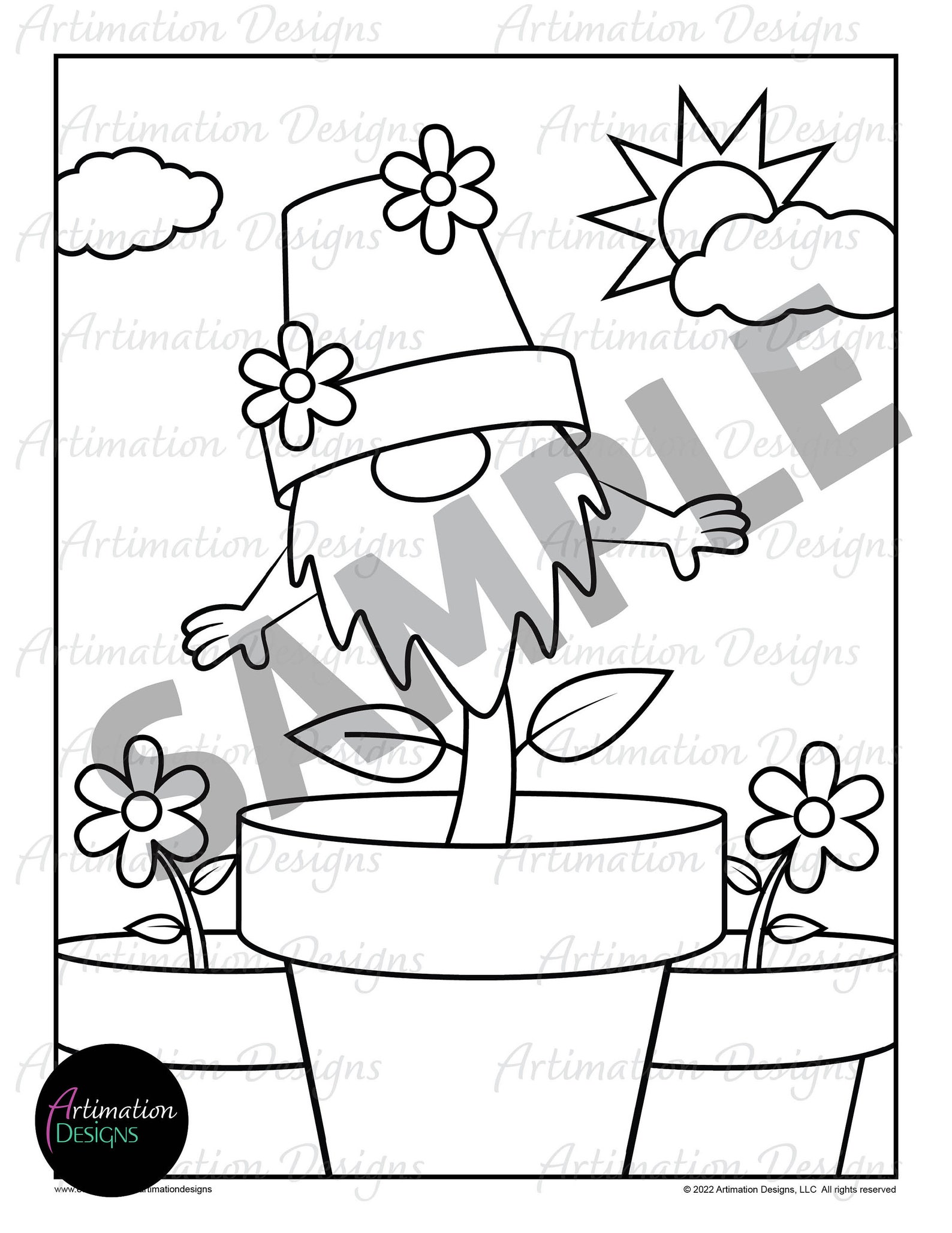 Printable Spring Gnomes Coloring Pages for Kids Coloring - Etsy Australia