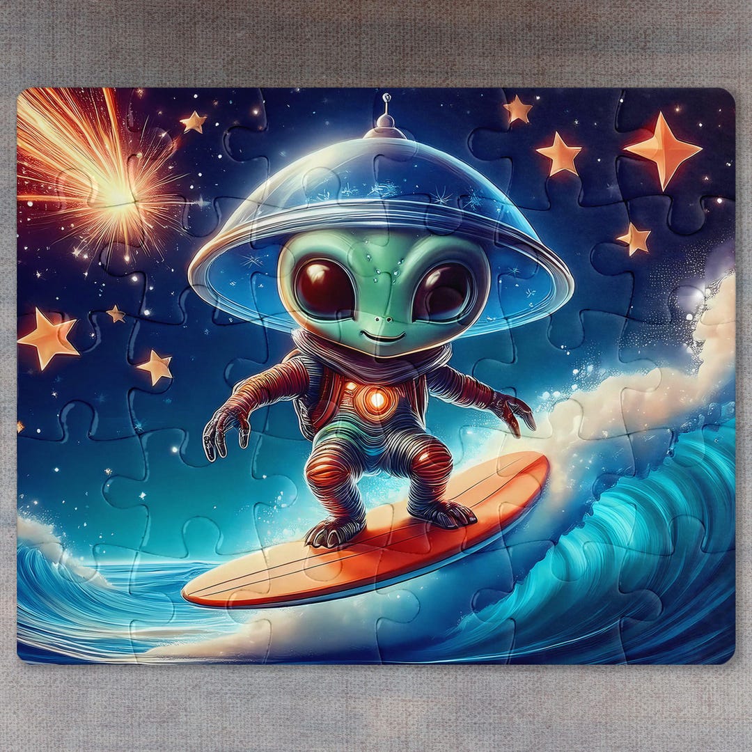 Sci Fi Alien Puzzle for Kids Learning Toy Toddler Montessori Outer ...