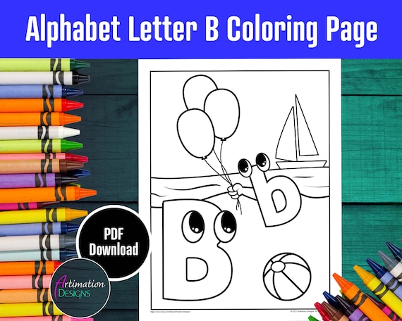 Alphabet Coloring Page Letter B ABC Letters Phonics